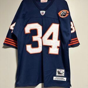 Vintage Chicago Bears #34 Walter Payton Navy Football Jersey